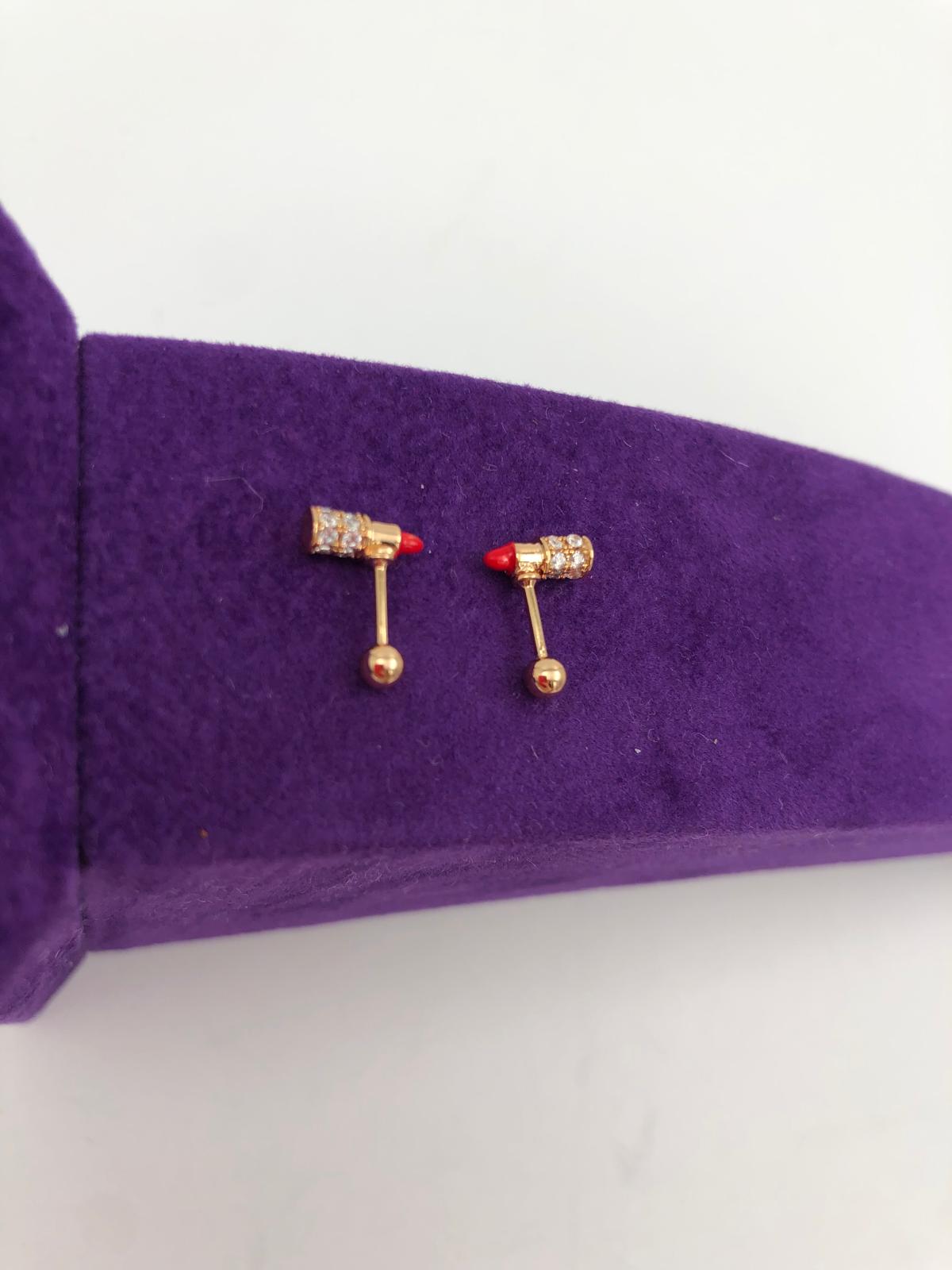 Çelik Taş Kaplamalı Piercing