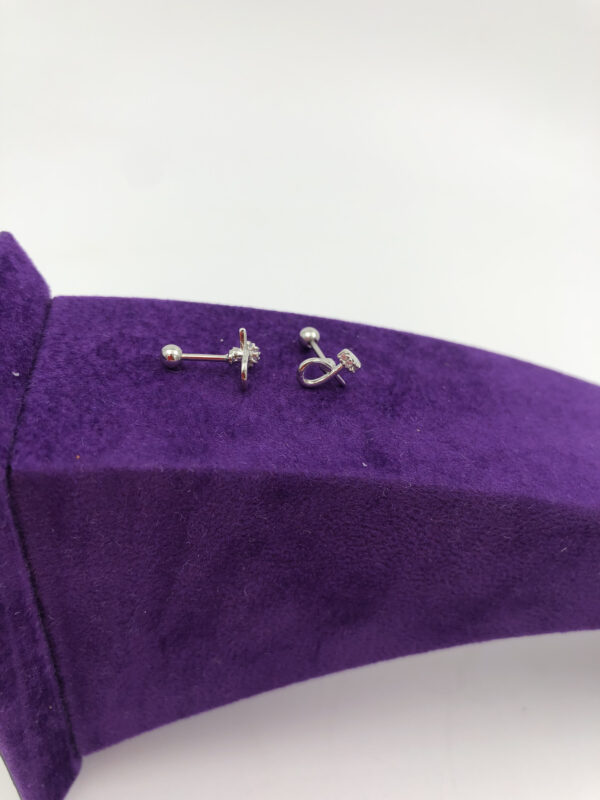 Fiyonk Çiçek Gümüş Piercing